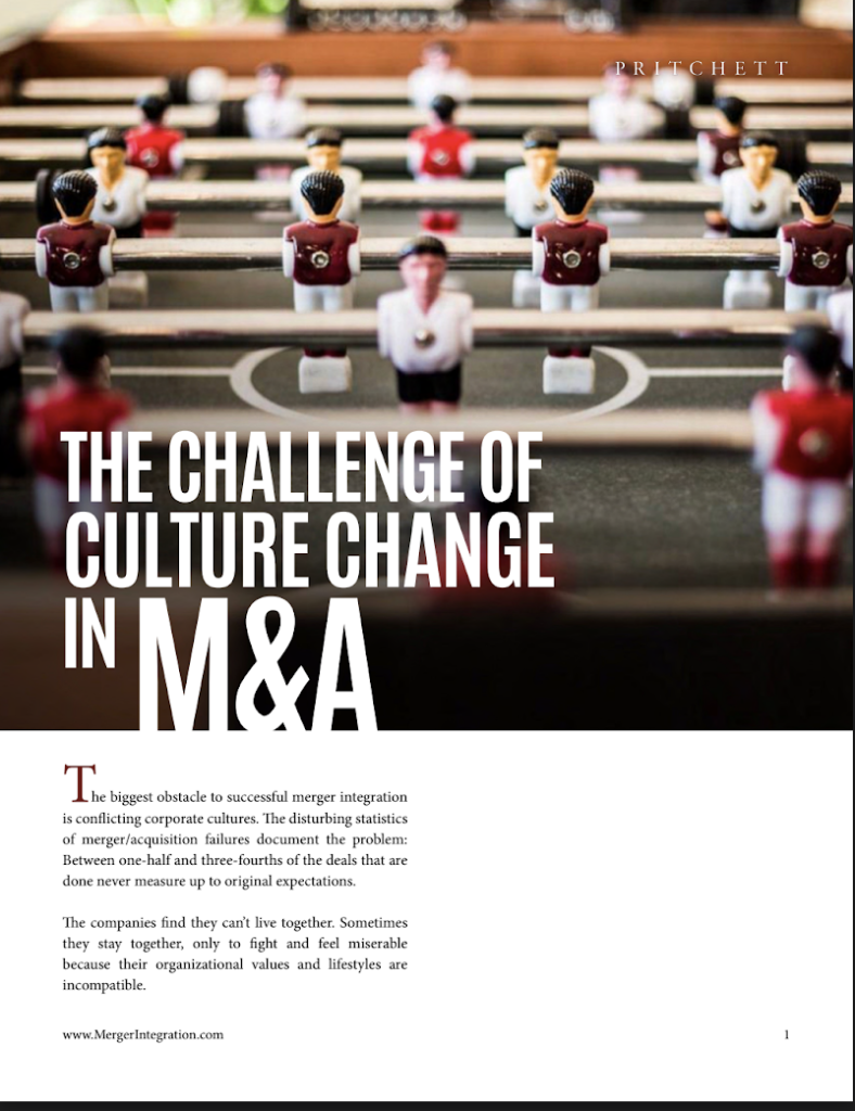 Culture Change in M&A